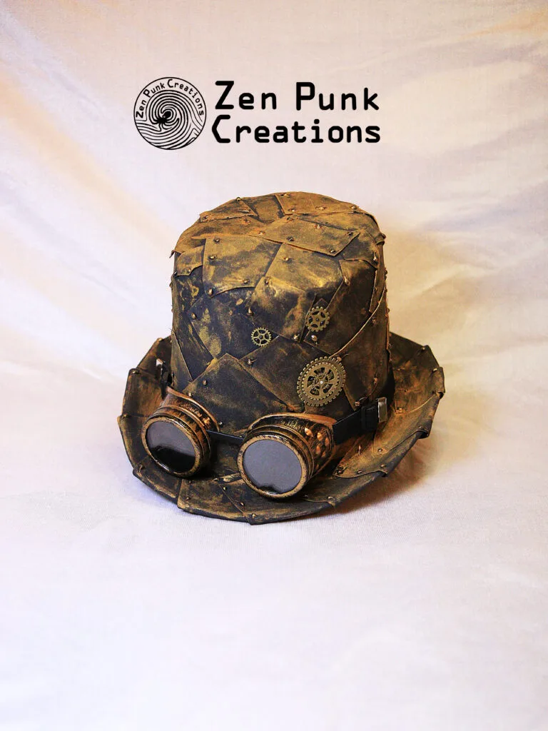 Decadent industry imitation iron sheet top hat