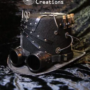 Steampunk Scepter God Scissors Black Eyeglasses Hat