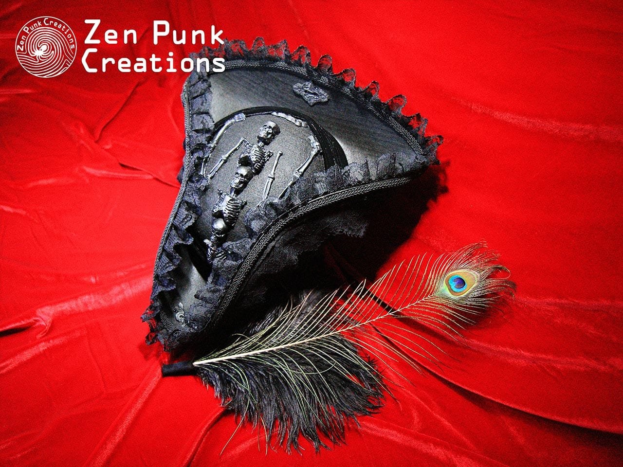 Pirates of the Caribbean Hat (Pure Black Skull)