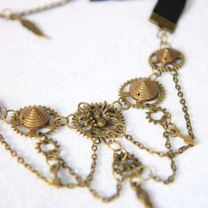 Steampunk Gear Spider Necklace