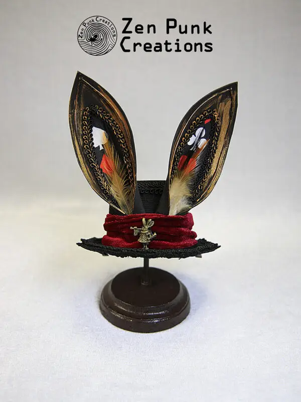 Steampunk Small Hat (Rabbit Ears Cardinal Plum)