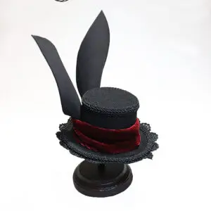 Steampunk Small Hat (Rabbit Ears Cardinal Plum)