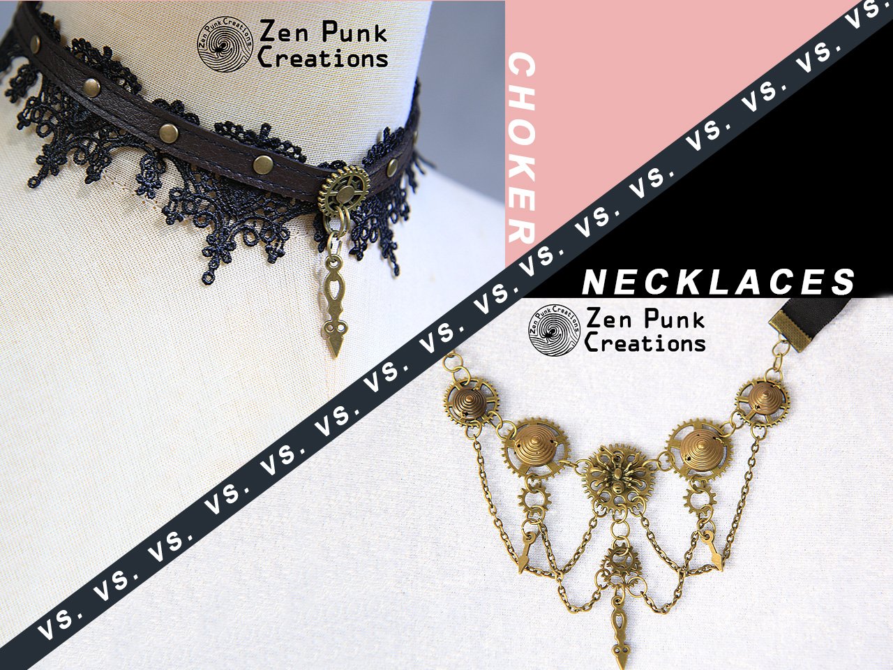 Steampunk Choker vs. Steampunk Necklace