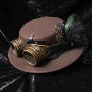 Brown Flat Top Hats