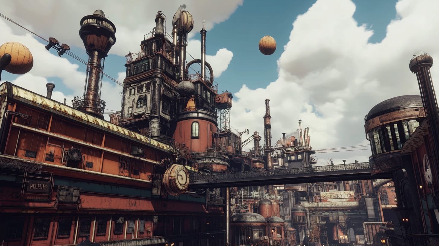 steampunk city