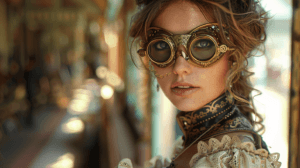 steampunk cosplayer